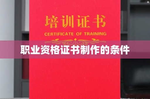 信州职业资格证书制作的条件