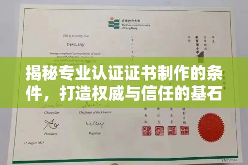信州揭秘专业认证证书制作的条件，打造权威与信任的基石