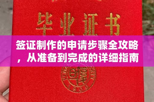 信州签证制作的申请步骤全攻略，从准备到完成的详细指南