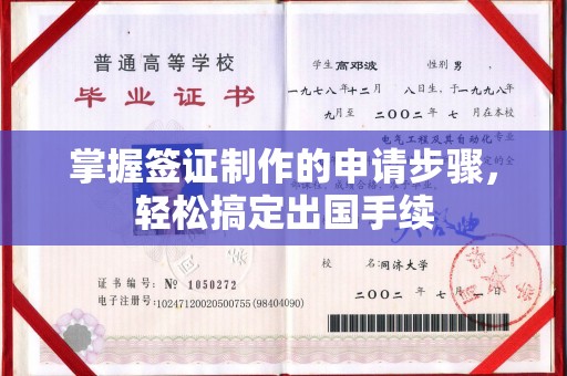 信州掌握签证制作的申请步骤，轻松搞定出国手续